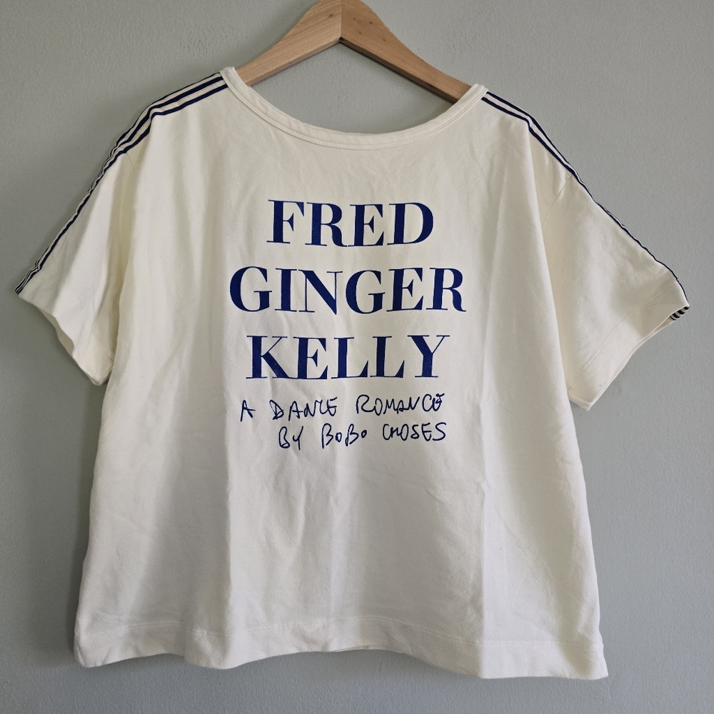 Bobo Choses Cream and Blue Short Sleeve Tee - Picture 3 of 12